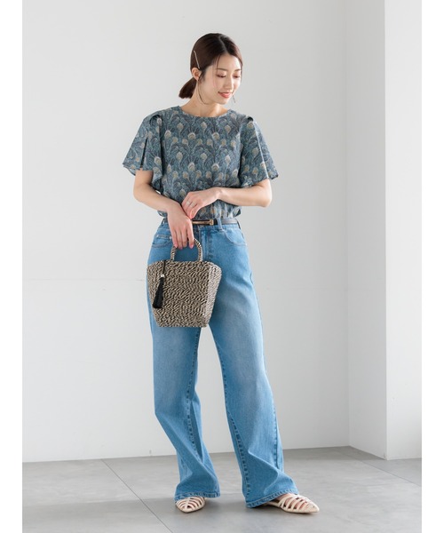 ブラウス シャツ 「LIBERTY FABRICS」フレアスリーブブラウス レディースの画像
