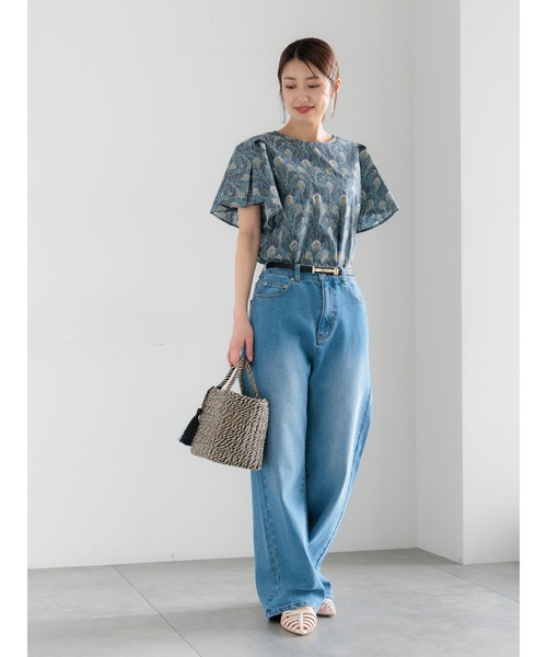 ブラウス シャツ 「LIBERTY FABRICS」フレアスリーブブラウス レディースの画像