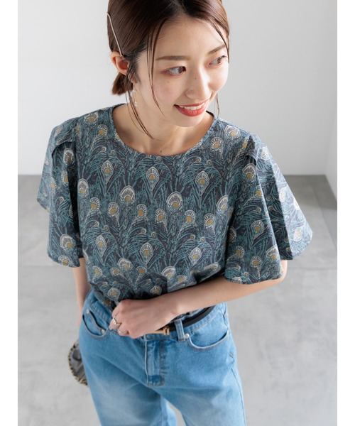 ブラウス シャツ 「LIBERTY FABRICS」フレアスリーブブラウス レディースの画像