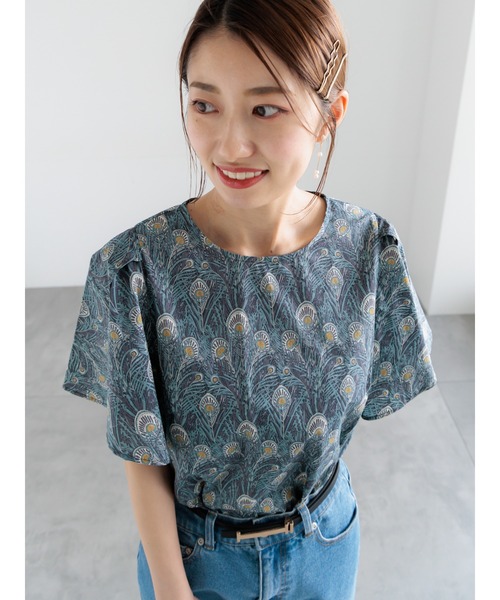 ブラウス シャツ 「LIBERTY FABRICS」フレアスリーブブラウス レディースの画像