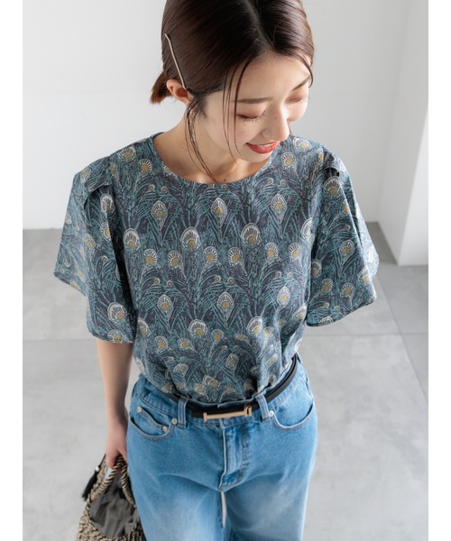 ブラウス シャツ 「LIBERTY FABRICS」フレアスリーブブラウス レディースの画像