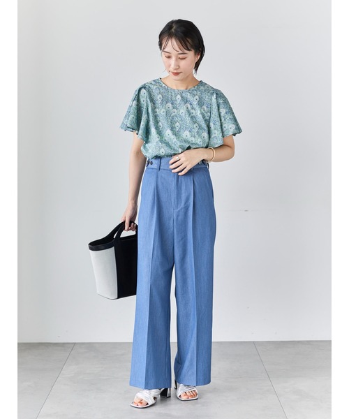 ブラウス シャツ 「LIBERTY FABRICS」フレアスリーブブラウス レディースの画像