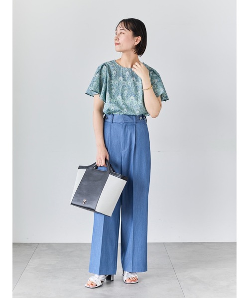 ブラウス シャツ 「LIBERTY FABRICS」フレアスリーブブラウス レディースの画像