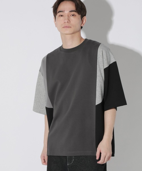 LAKOLE（ラコレ） tシャツ アシンメトリーパネルT / 665194 メンズ