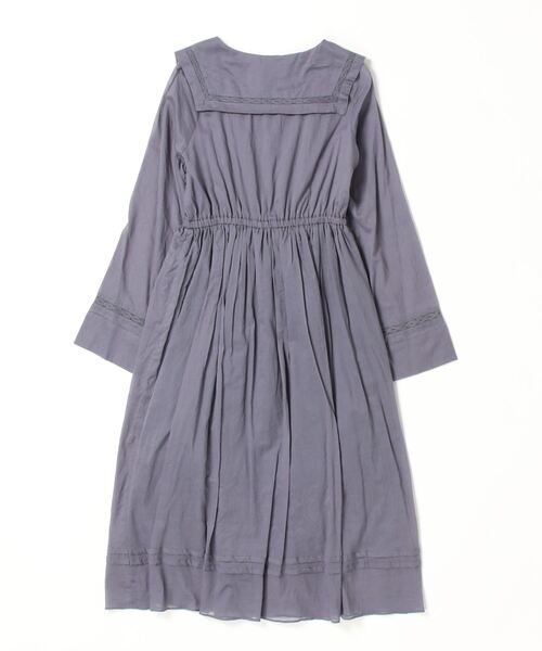 「CAROLINA GLASER」 長袖ワンピース ONE SIZE ネイビー レディース_画像2