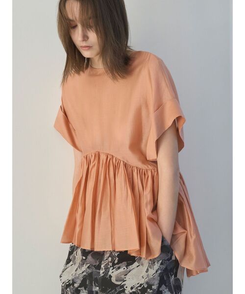 ELENDEEK（エレンディーク） ブラウス シャツ ROLL UP PEPLUM BL