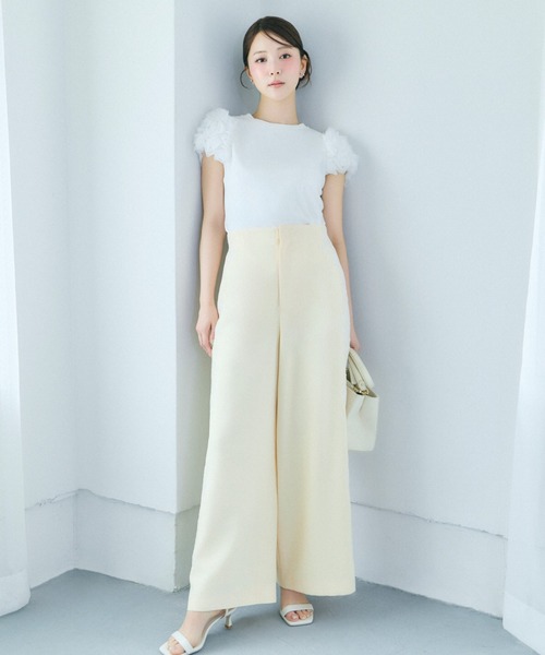 CELFORD（セルフォード） tシャツ 「洗える」チュールスリーブカット