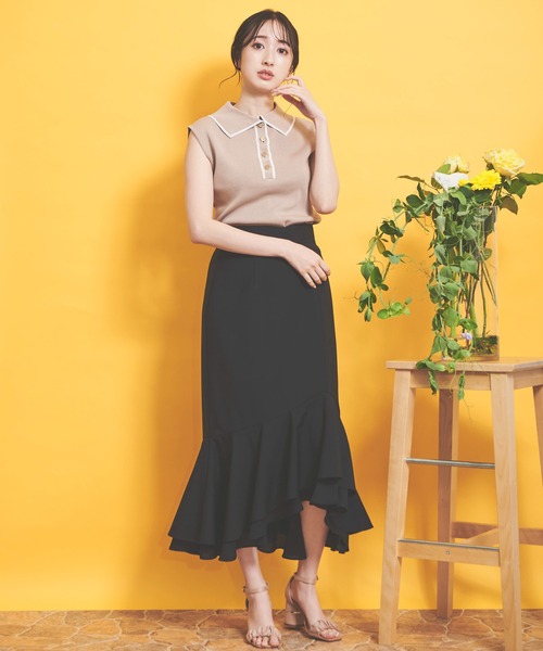 「NOELA」 スカート M ベージュ レディース_画像2