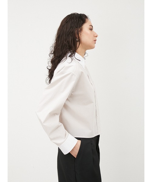 「Mila Owen」 長袖シャツ 1 グレー レディース_画像9