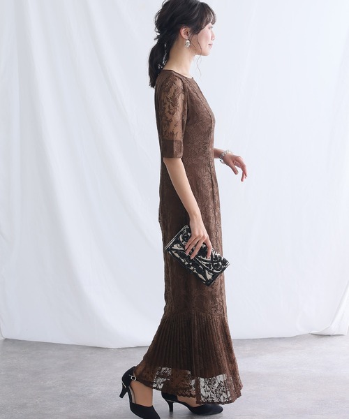 「PourVous」 半袖ワンピース M ブラック レディース_画像6