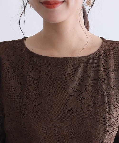 「PourVous」 半袖ワンピース M ブラック レディース_画像8