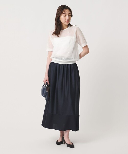 専用【新品未使用】ユナイテッドアローズ　ショートスリーブニット オフホワイト UNITED ARROWS（ユナイテッドアローズ） ニット セーター シアー