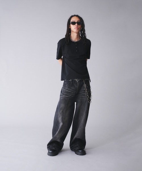 「ANDER HUNK」 半袖Tシャツ MEDIUM グレー メンズ_画像6