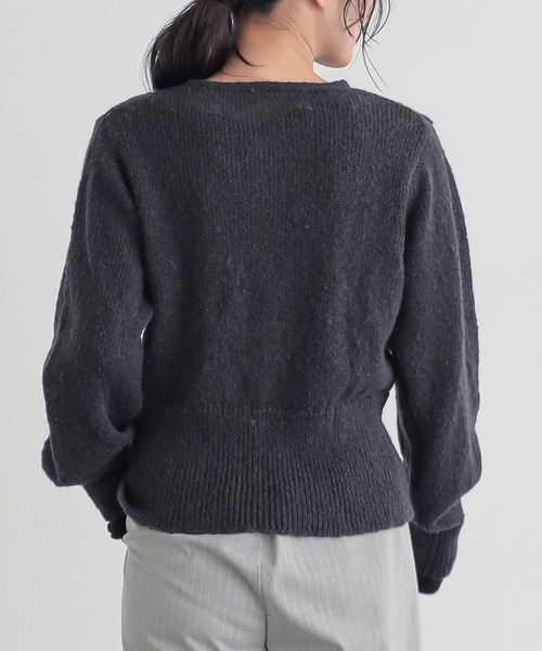 「for/c」 ニットカーディガン M ライトグレー レディース_画像3