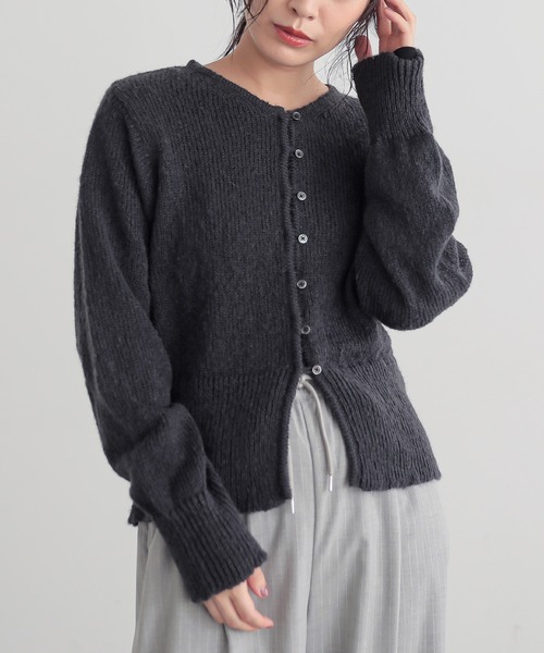 「for/c」 ニットカーディガン M ライトグレー レディース_画像5