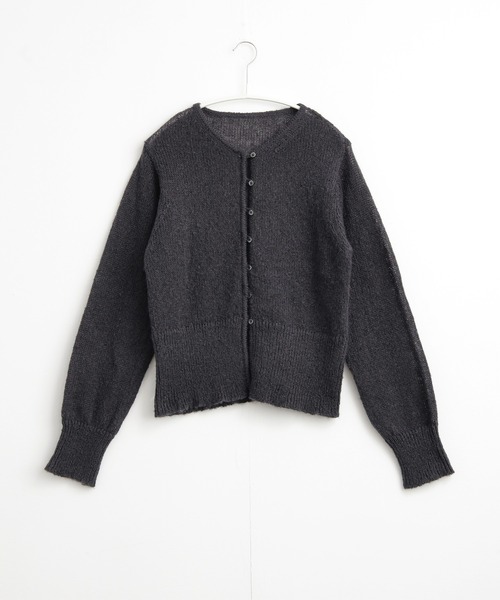 「for/c」 ニットカーディガン M ライトグレー レディース_画像6