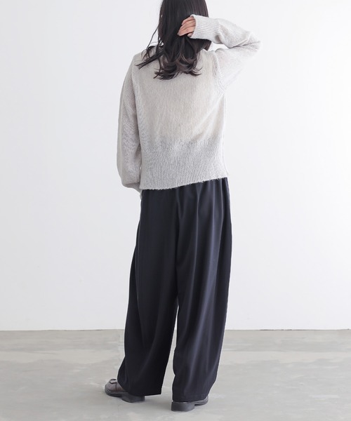 「for/c」 ニットカーディガン M ライトグレー レディース_画像9