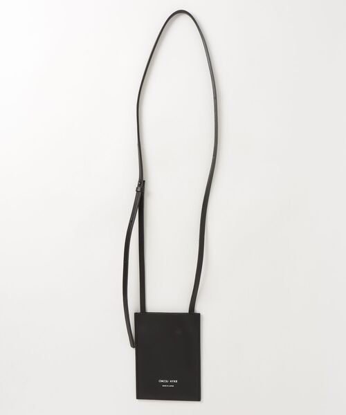 【美品・希少】HYKE×CHACOLI レザーネックポーチ（ブラック） HYKE（ハイク） レザー ネックポーチ「CHACOLIコラボ」 - ブラック