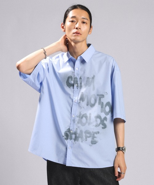 RAGEBLUE（レイジブルー） シャツ 半袖 SPRAY LOGO LOOSE FIT SHIRTS