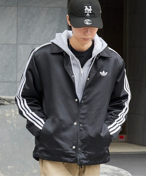 【美品】アディダス ハーフジップ ナイロンジャケット 黒 XL トレフォイル adidas（アディダス） ナイロンジャケット adidas Originals