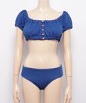 水着 2wayオフショルダーフロントボタンメッ...の詳細画像3