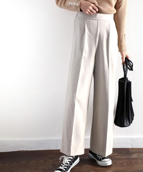 パンツ 美脚ストレッチセンタープレスワイドパンツ Zozotown Paypayモール店 通販 Paypayモール
