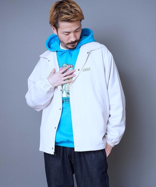 ジャケット ブルゾン イラスト刺繍ブルゾン コーチジャケット バックプリント ドロッ 90 以上節約