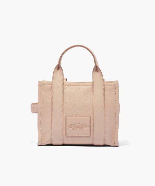 [MARC JACOBS] スモール トート ストロー×レザー ナチュラル MARC JACOBS トートバッグ THE LEATHER SMALL TOTE BAG/ザ