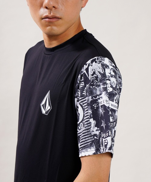 ラッシュガード VOLCOM/ボルコム UVケア 水陸両用 ルーズシルエット アシンメトリーTシャツ/ストーンロゴ ラッシュガード A9112202|ZOZOTOWN |10