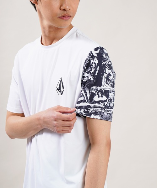 ラッシュガード VOLCOM/ボルコム UVケア 水陸両用 ルーズシルエット アシンメトリーTシャツ/ストーンロゴ ラッシュガード A9112202|ZOZOTOWN |04