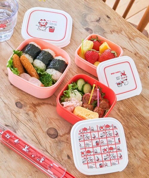弁当箱 「シモジマ」シール容器 ランチボックス タッパー 3個