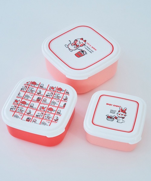 弁当箱 「シモジマ」シール容器 ランチボックス タッパー 3個セット