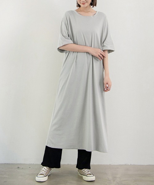 ロング丈 半袖ワンピース ☆ SPORTMAX ワンピース 半袖カットソーロングワンピース : ZOZOTOWN Yahoo