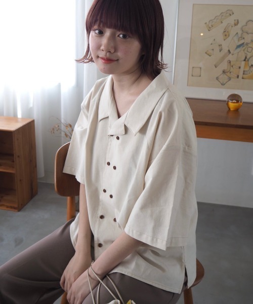 シャツ ブラウス ダブルボタンシャツ Zozotown Paypayモール店 通販 Paypayモール