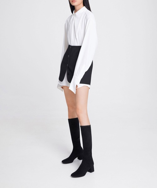 charles&keith ブロックヒール ロングブーツ CHARLES ＆ KEITH ブーツ ブロックヒール ロングブーツ
