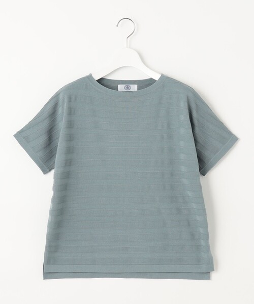 ニット セーター 「洗える・抗菌防臭」Pattern シャドーボーダー