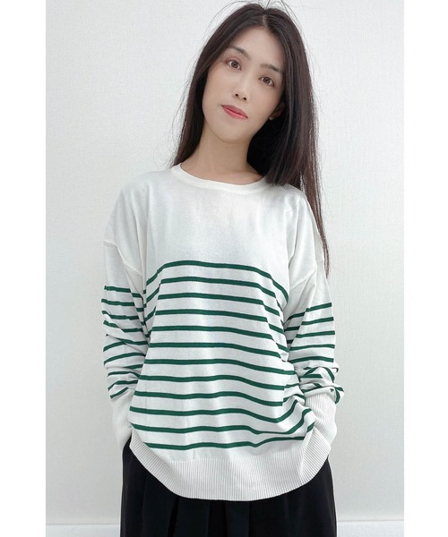 モラビト トップス ニット セーター 長袖 ロングTシャツ オフホワイト M 61NQm6lFDWL._AC_SL1260_.jpg