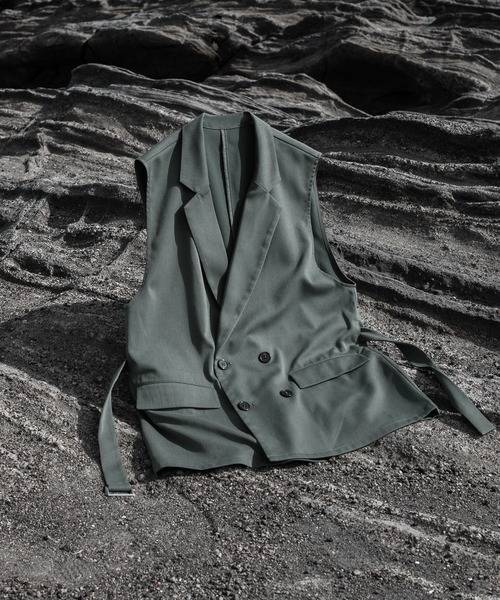 selle glant（セレグランテ） ベスト ジレ BELTED DOUBLE GILET