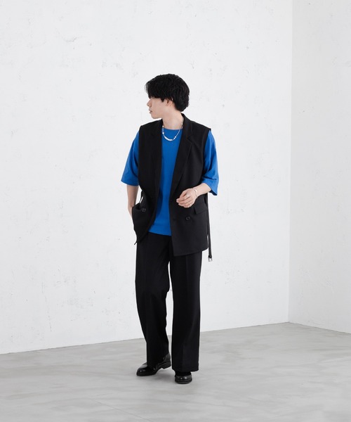selle glant（セレグランテ） ベスト ジレ BELTED DOUBLE GILET