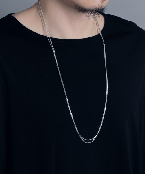 ネックレス 「YArKA/ヤーカ」double bar 3way necklace 「luslep2」 2タイプチェーン3wayバーネックレスの画像