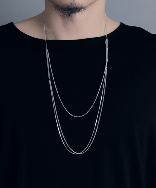 ネックレス 「YArKA/ヤーカ」double bar 3way necklace 「luslep2」 2タイプチェーン3wayバーネックレスの画像