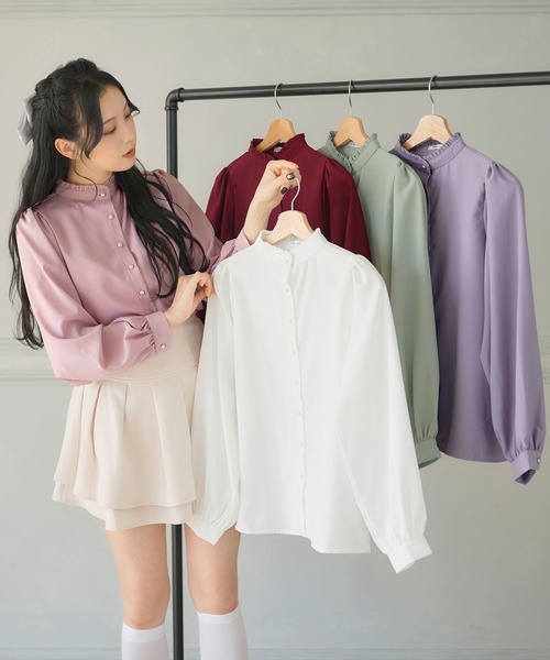 楽天市場】【SALE】 シアーボウタイシンプルブラウス レディース