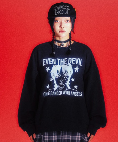 トレーナー スウェット A'GEM/9 × .kom 「NICE GHOST CLUB/ナイスゴーストクラブ」 KNIFE GIRL SWEATSHI NICE GHOST CLUB トレーナー スウェット A'GEM/9 × .kom「NICE