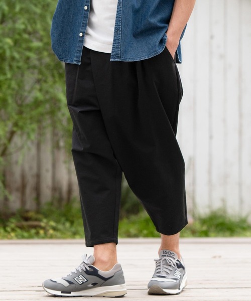 パンツ mp12064- Stretch Nylon Cutting Sarrouel Pants サルエル 