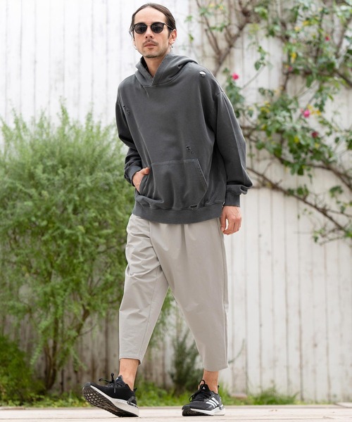 パンツ mp12064- Stretch Nylon Cutting Sarrouel Pants サルエル 