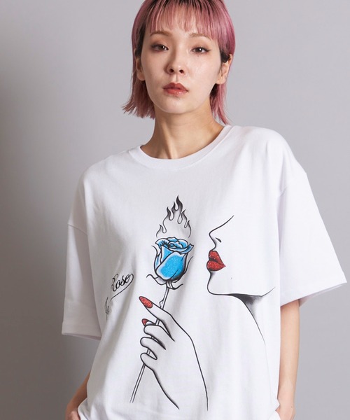 JACKROSE tシャツ JE-KISS＆ROSE GLITTER TEE メンズ レディース  