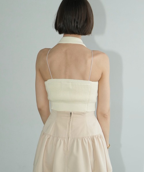 新品 clane HALTER NECK BUSTIER KNIT TOPS CLANE（クラネ） HALTER NECK BUSTIER KNIT TOPS レディース