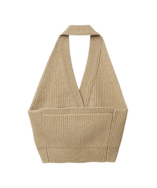 CLANE（クラネ） HALTER NECK BUSTIER KNIT TOPS レディース