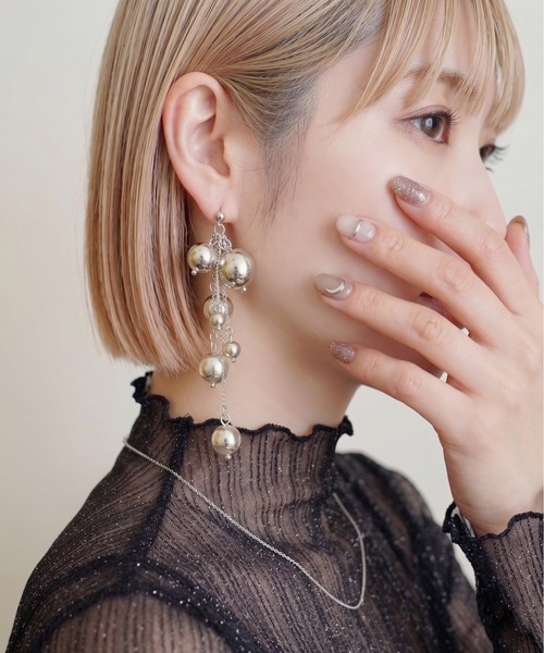 styiro（スタイロ） ピアス ニッケルフリー じゃらじゃらメタルボール