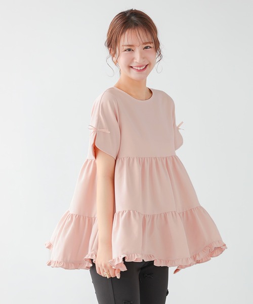 フィットモア♡完売♡刺繍ダブルカラーレイヤードロングスリーブトップス Fit more（フィットモア） ブラウス シャツ 「ZOZO限定アイテム